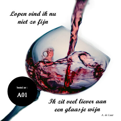A01 Tegeltje --  Wijn is fijn
