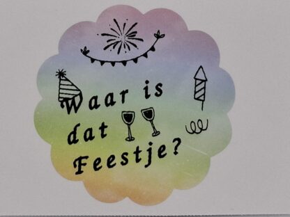 Sticker | EO S 82 | waar is dat feestje | 15 stuks