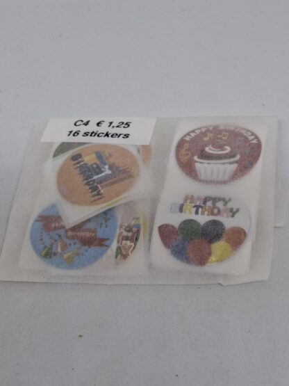 Sticker | C4 | Verjaardag 4 | 16 stuks - Afbeelding 3